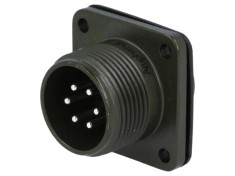 Conector circular soclu PIN 6 tată lipire argintat 13A AMPHENOL