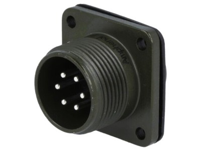 Conector circular soclu PIN 6 tată lipire argintat 13A AMPHENOL foto