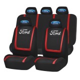 Set Huse Scaune Universale Compatibile cu Ford&ndash; Negru/Rosu