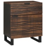 VidaXL Cabinet lateral 50x33x60 cm Lemn masiv Nuc