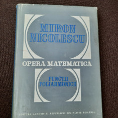 MIRON NICOLESCU - OPERA MATEMATICA - FUNCTII POLIARMONICE RF3