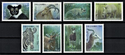 GAMBIA 2000 - Animale salbatice africane / serie completa MNH foto