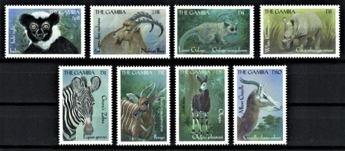 GAMBIA 2000 - Animale salbatice africane / serie completa MNH