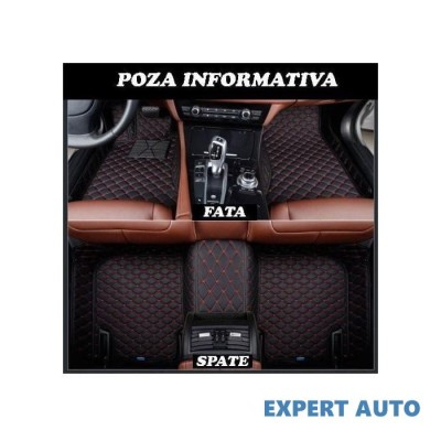 Covorase auto lux piele 5d mercedes s-class w221 2005-2013 caroserie lunga ( 5d-042 cusatura rosie ) Alta marca Alt model #7 foto