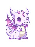 Cumpara ieftin Sticker decorativ Dragonas, Mov, 74 cm, 6153ST, Oem