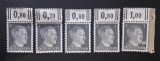 Germania Al Treilea Reich 1941 "Adolf Hitler 1 Pfennig" (Set de 5 Mărci MNH cu Cupoane Marginalе și Linii Verticale de Ghidaj) - TG1