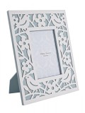 Cumpara ieftin Rama foto de masa lemn alb albastru model Bird 21 cm x 27 h