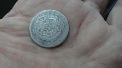 1 LEU 1901 ARGINT RARITATE ! foto