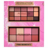 Makeup Revolution Pink Moments - Set machiaj fata si ochi, 2 palete