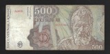 ROMANIA 500 LEI 1991 - APRILIE [4] P-98b , Seria A.0010 / 023080