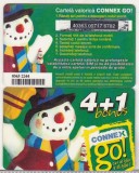 bnk card Romania - Connex - Reincarcare 4+1 $ - Om de zapada - RO-CON-REF-0028