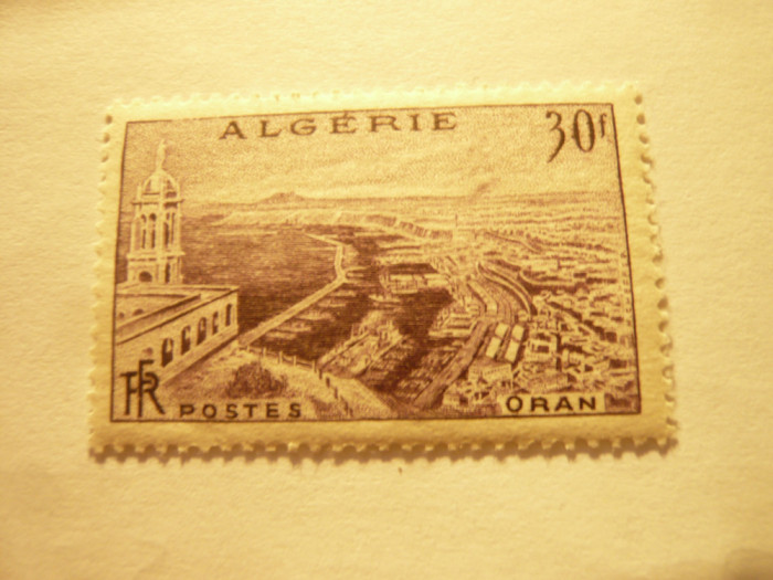 Timbru Algeria colonie franceza1956 - Peisaj Oran, 30fr.orange