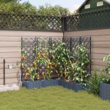 Cumpara ieftin Ghivece de Grădină 1 buc Zăbrele Gri 120 x 120 x 126 cm Plastic