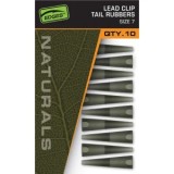 Conuri Fox Edges Naturals Lead Clip Tail Rubbers Nr.7, 10buc/pac