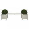 Esschert Jardiniere cu bancă tip pod, alb, CF33W, Esschert Design