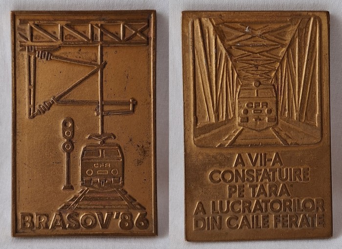 CFR a VIIa consfatuire pe tara a lucratorilor din caile ferate Bv 1986, medalie