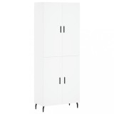 Cumpara ieftin Dulap inalt, alb, 69,5x34x180 cm, lemn compozit