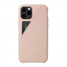 Carcasa din piele naturala Native Union Clic Card compatibila cu iPhone 11 Pro Nude foto