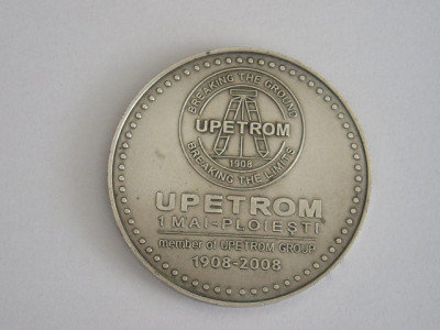 QW1 114 - Medalie - tematica industrie - UPETROM 1 Mai - Ploiesti - 2008 foto
