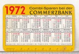 bnk cld Calendar de buzunar 1972 RFG Commerzbank