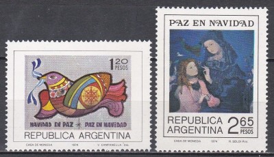Argentina 1974 - Crăciun, MNH foto