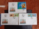 1992 - 500 de ani de la descoperirea Americii - C.Columb - serie + colita dantelata - LP1296 + LP1297 - FDC-uri