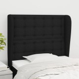 VidaXL Tăblie de pat cu aripioare, negru, 103x23x118/128 cm, textil 3118382