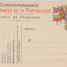 Franta 1914 -1918 , carte postala militara