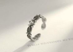Inel Argint Forma Geometrica de Printesa reglabil--- ARG317E