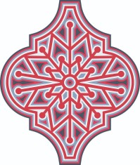 Sticker decorativ, Mandala , Rosu, 70 cm, 4987ST-6 foto