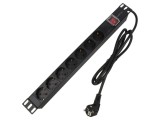 Prelungitor LANBERG 7 Prize 16A cu Protecție Supratensiune PDU-07F-0200-BK