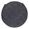 Perna Scaun Rotunda 38cm Negru, Spuma Confort, Bumbac Poliester, cu Cordoane
