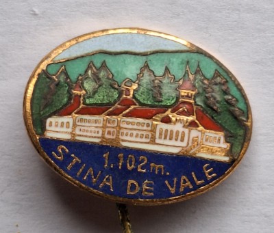 STINA DE VALE - insigna veche anii 1970 - Turism - Drumetie foto