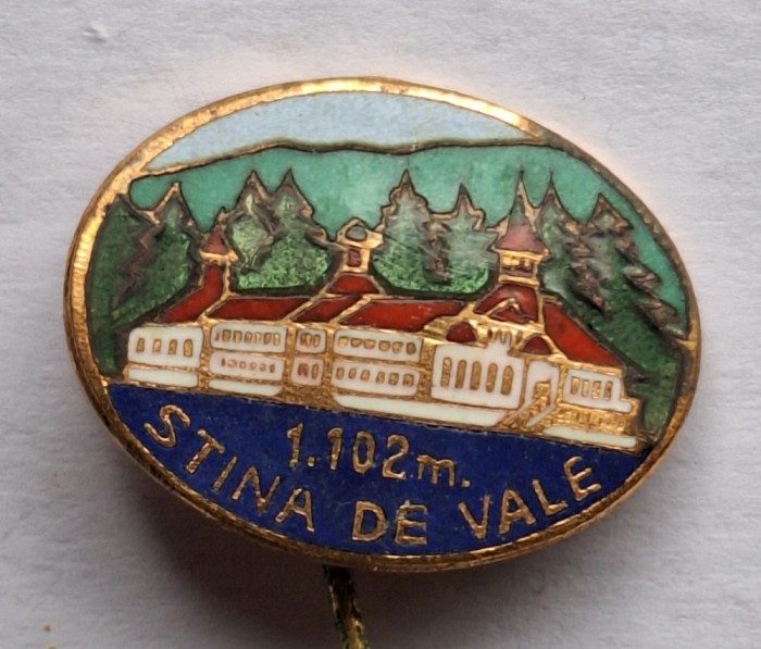 STINA DE VALE - insigna veche anii 1970 - Turism - Drumetie