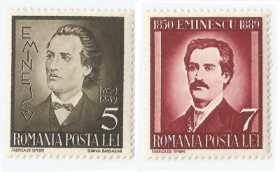 Romania, LP 130/1939, 50 de ani de la nasterea lui M. Eminescu, MNH foto