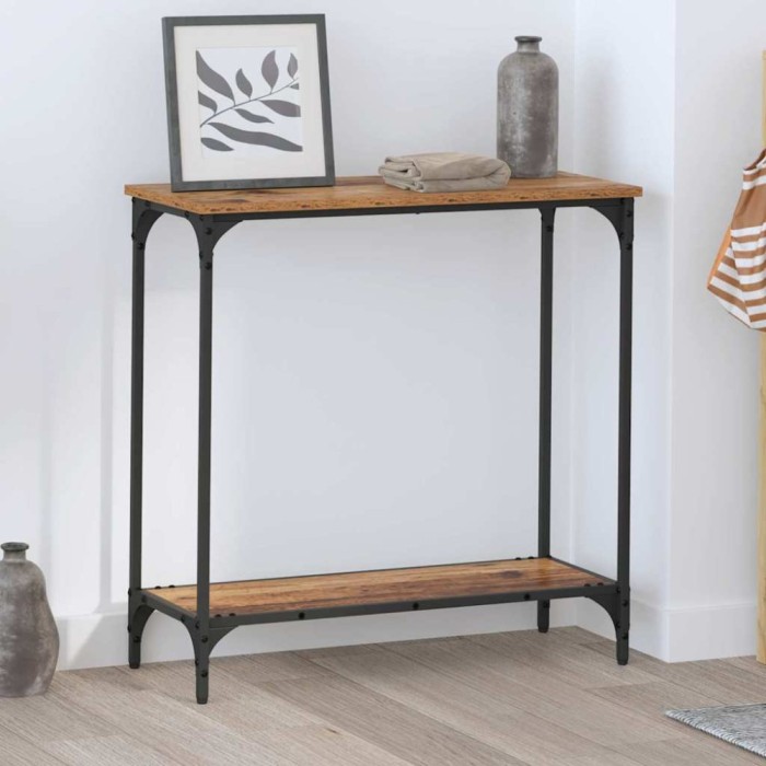 vidaXL Masă de consolă Lemn vechi 75 x 30.5 x 75 cm Lemn compozit