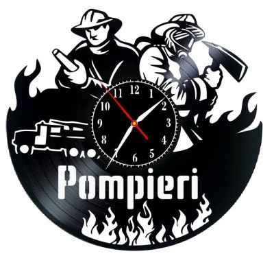 POMPIERI-ceas de perete ( personalizabil) foto