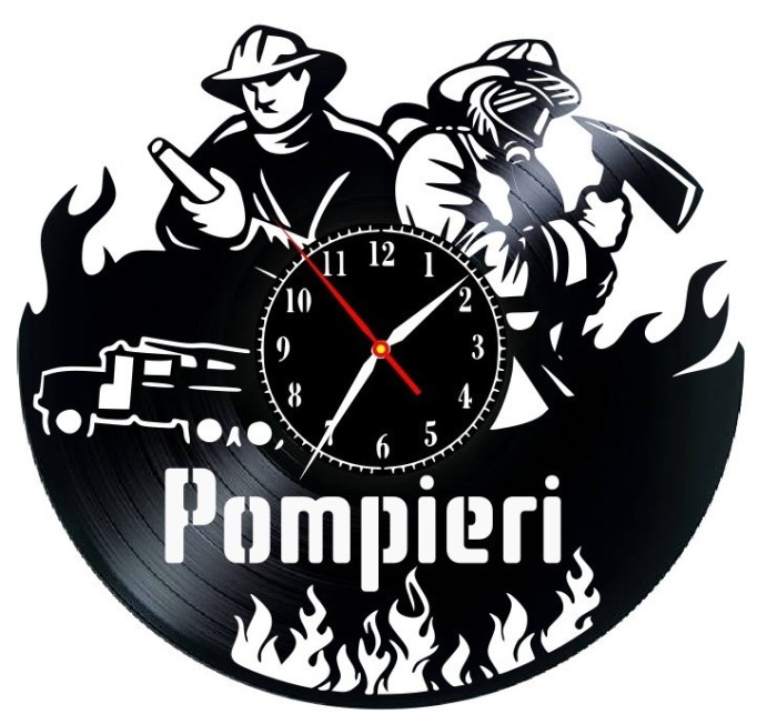POMPIERI-ceas de perete ( personalizabil)