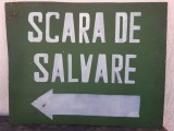 T11 Tablă vopsită industrială &ndash; Scara de salvare &ndash; Rom&acirc;nia comunistă