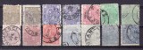 1890-91 lot cifra in colturi fara filigran