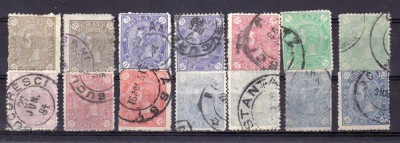 1890-91 lot cifra in colturi fara filigran foto
