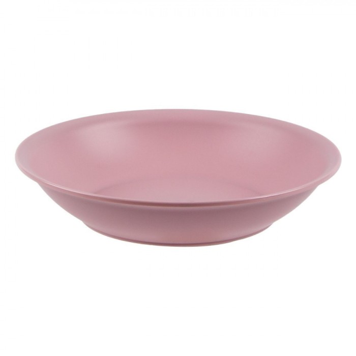 Farfurie Ad&acirc;ncă Plastic, Roz, Diametru 18 cm