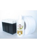 Cumpara ieftin Set 12 Cartușe Ceară cu Azulena + Ulei și H&acirc;rtie &ndash; Calmarea Pielii Se