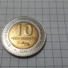 moneda uruguay 10 p 2000