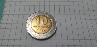 moneda uruguay 10 p 2000 foto