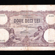 ROMANIA 20 LEI - Mai 1922 . Foarte frumoasa si rara !