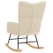 Scaun balansoar, crem, material textil - 4