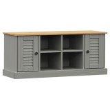 Cumpara ieftin Banca de pantofi VIGO, gri, 106x35x45 cm, lemn masiv de pin
