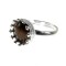 Inel argint reglabil coroana cu ochi de tigru 8 MM