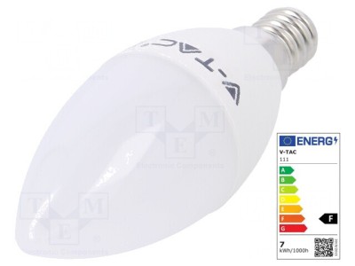 Lampă LED E14 7W 3000K Alb Cald foto